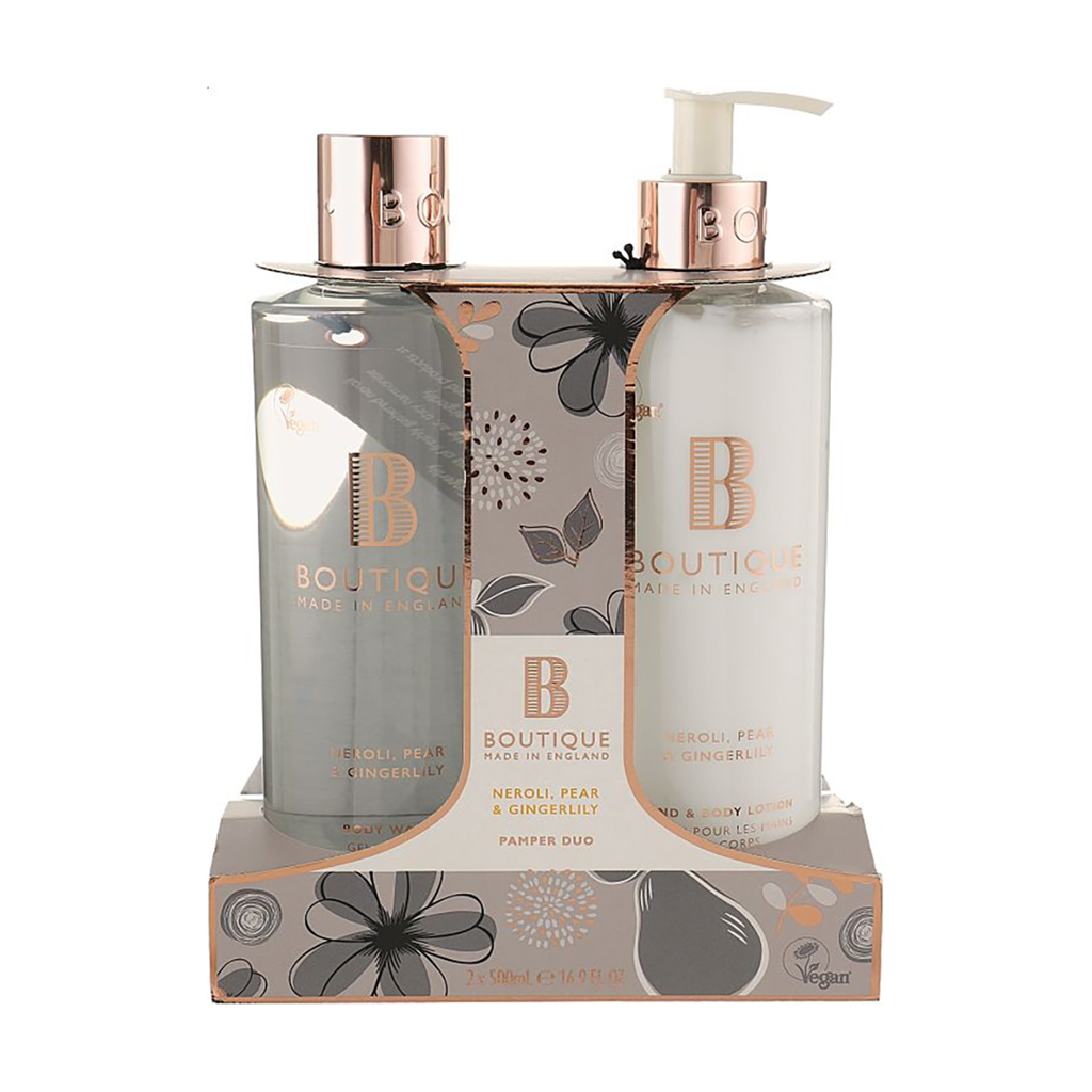 Набір Grace Cole Boutique Neroli, Pear &amp; Gingerlily Pamper Duo (лосьйон для рук та тіла, 500 мл + гель для душу, 500 мл)